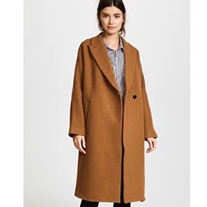 Madewell Caramel Brown Wool Overcoat (oversized)